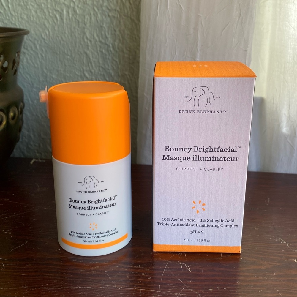 NWT Drunk Elephant Bouncy Brightfacial Mask 10% Azelaic Acid 1% Salicylic Acid